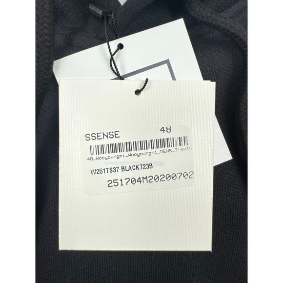 Wooyoungmi SS25 Collection Black Back Logo Hoodie Size 48 S/M New With Tags - Picture 8 of 16